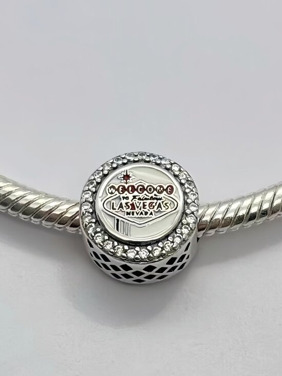 Pandora Jewelry - Pandora Jewel of Las Vegas Sign CZ Button Charm Vegas Exclusive